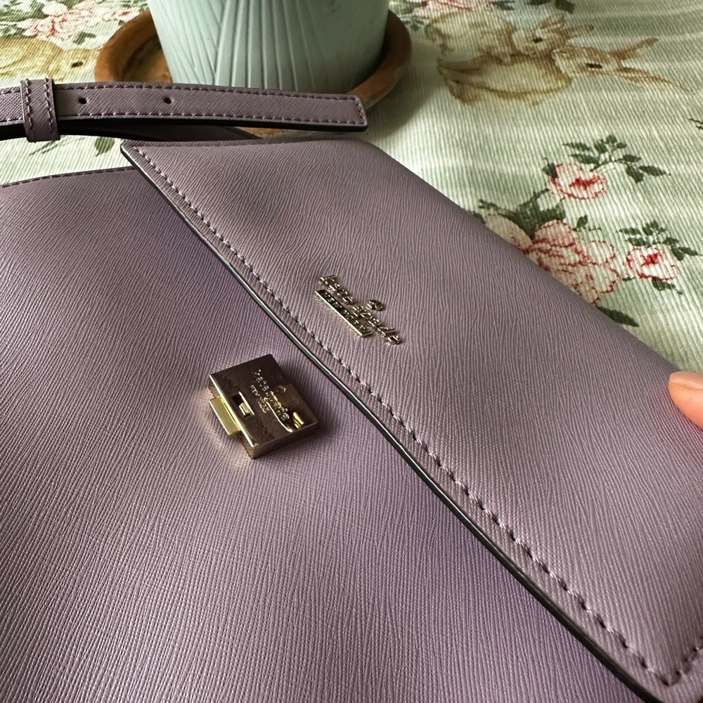 kate spade  New York Lavender Crossbody Saddle Bag - Picture 4 of 5